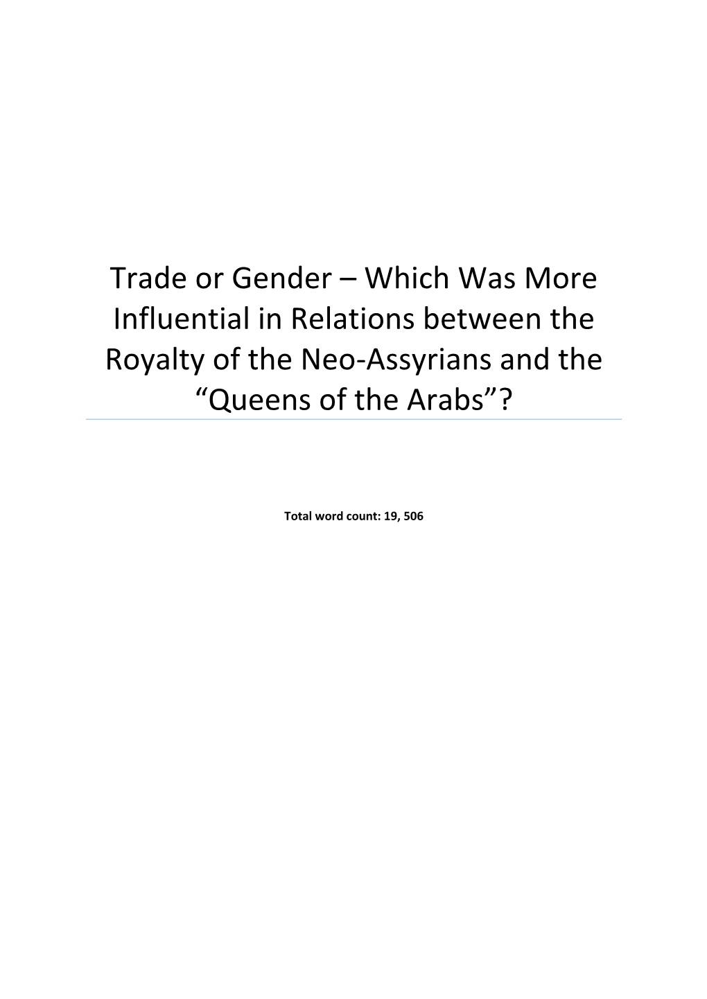 “Queens of the Arabs”?