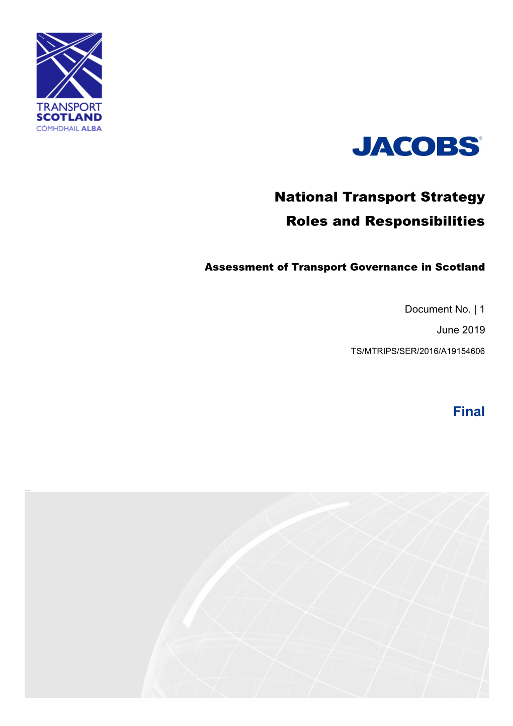 National Transport Strategy Roles and Responsibilities