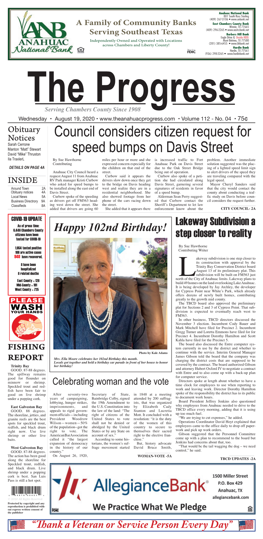 Council Considers Citizen Request for Speed Bumps on Davis Street