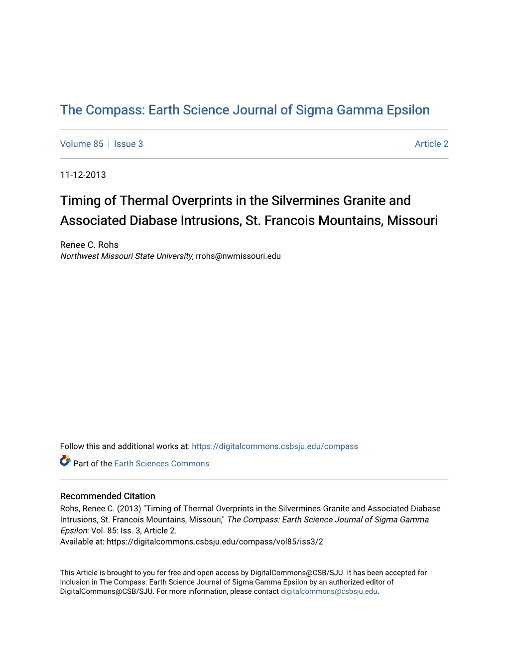 Timing of Thermal Overprints in the Silvermines Granite and Associated Diabase Intrusions, St