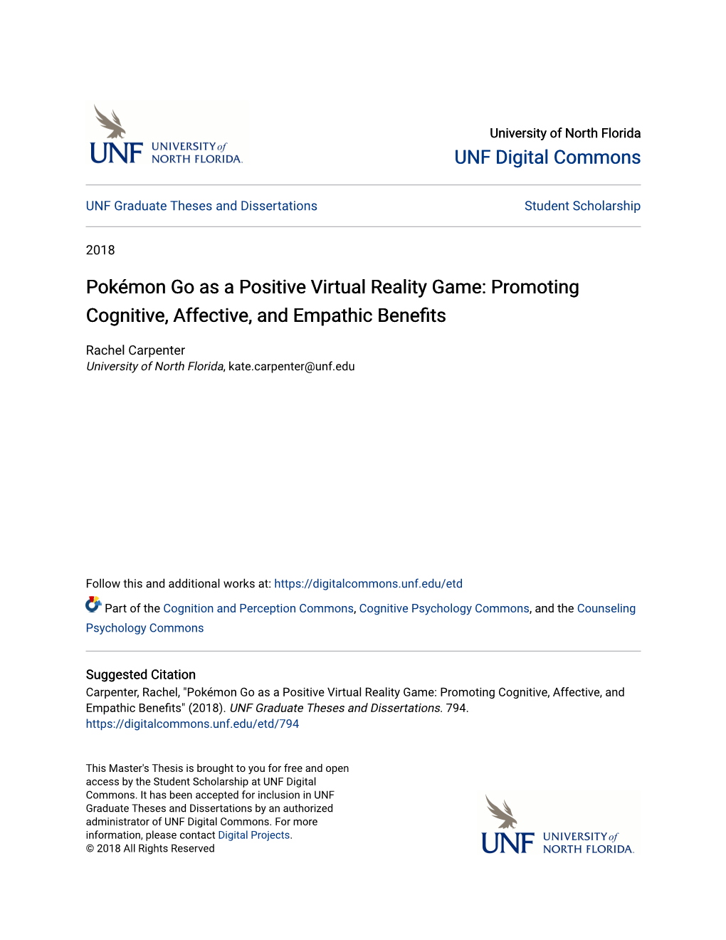 Pokémon Go As a Positive Virtual Reality Game: Promoting Cognitive, Affective, and Empathic Benefits