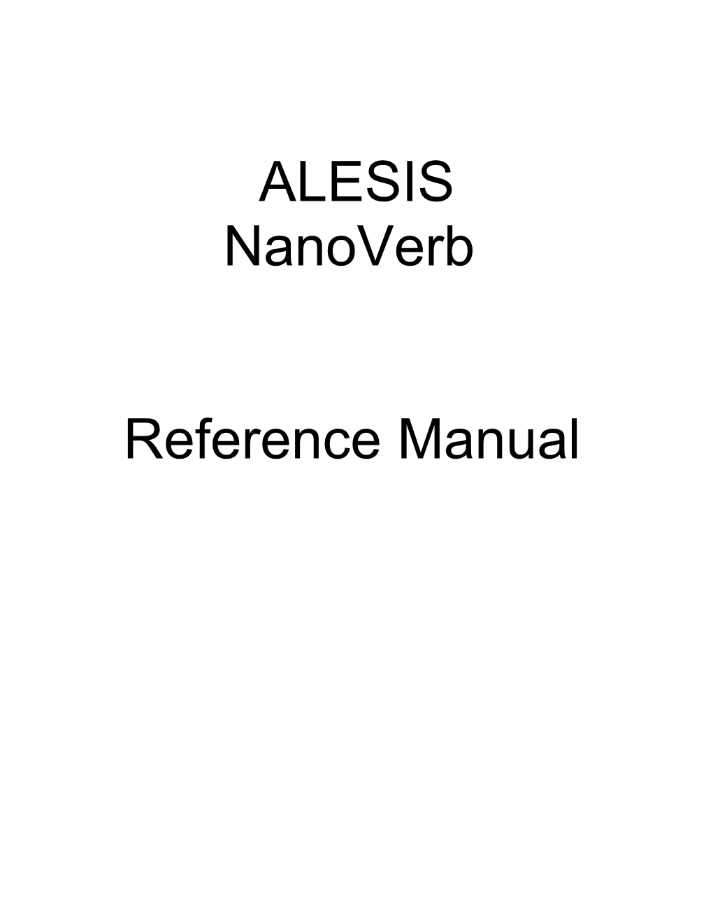 ALESIS Nanoverb