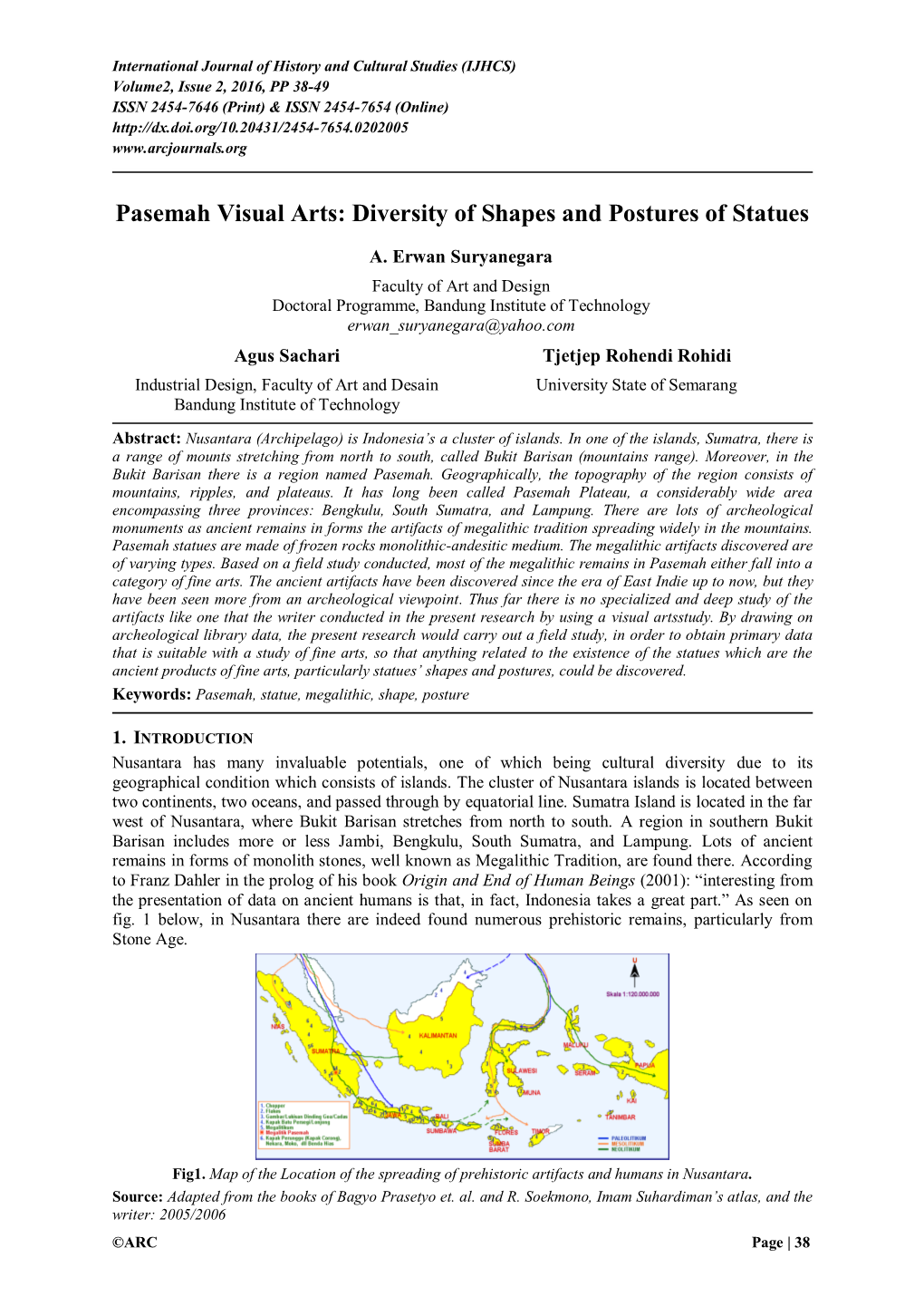 Pasemah Visual Arts: Diversity of Shapes and Postures of Statues