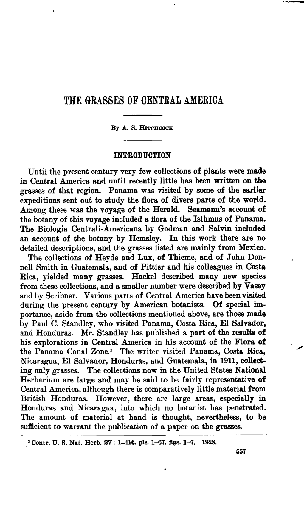 TIE GRASSES of CENTRAL AMERICA by A. S. Hitchcock