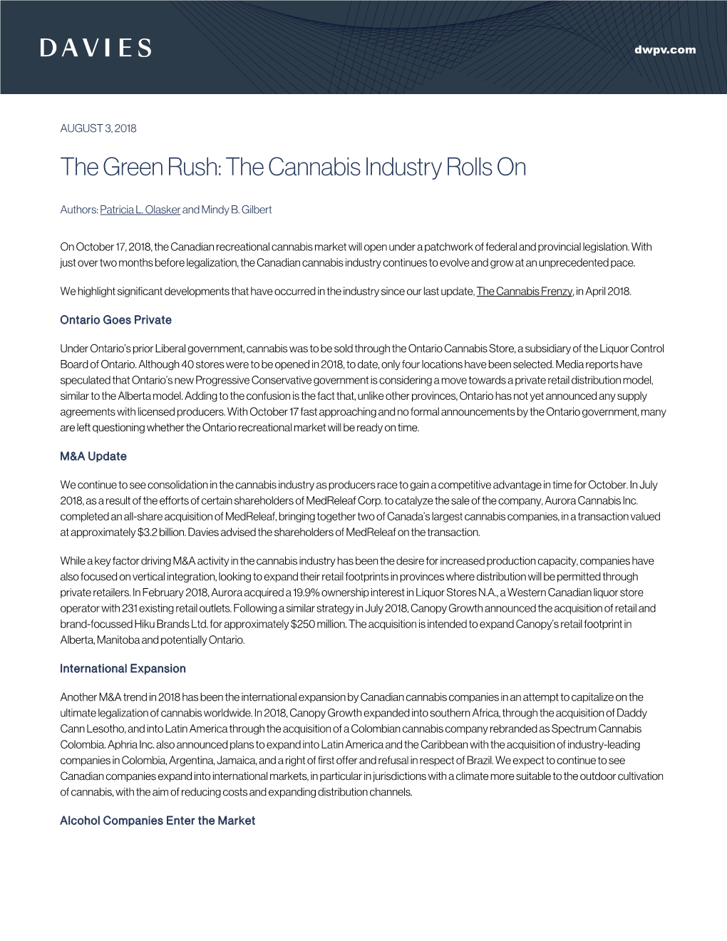 The Green Rush: the Cannabis Industry Rolls On