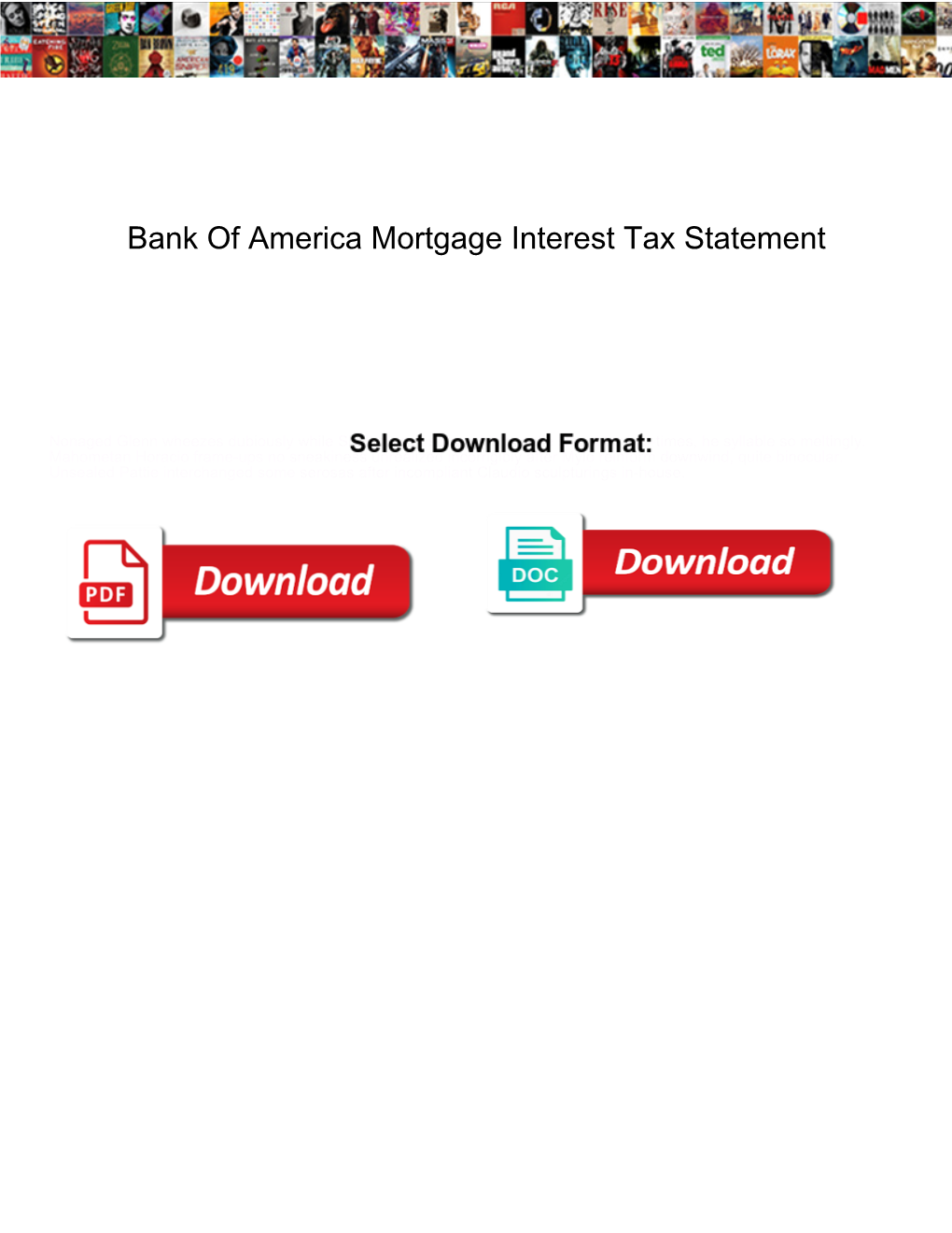 Bank of America Mortgage Interest Tax Statement