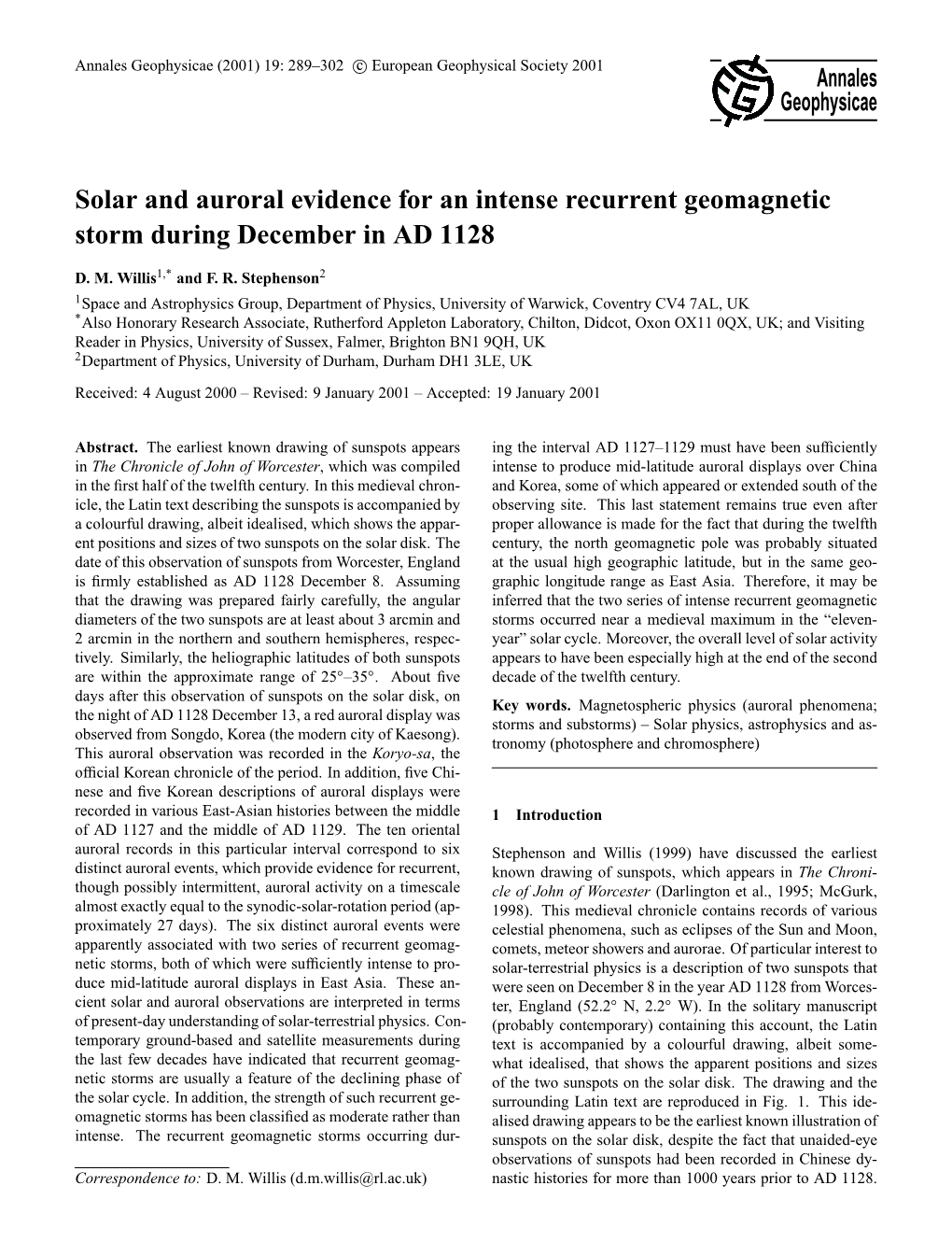 Solar and Auroral Evidence for an Intense Recurrent Geomagnetic Storm During December in AD 1128