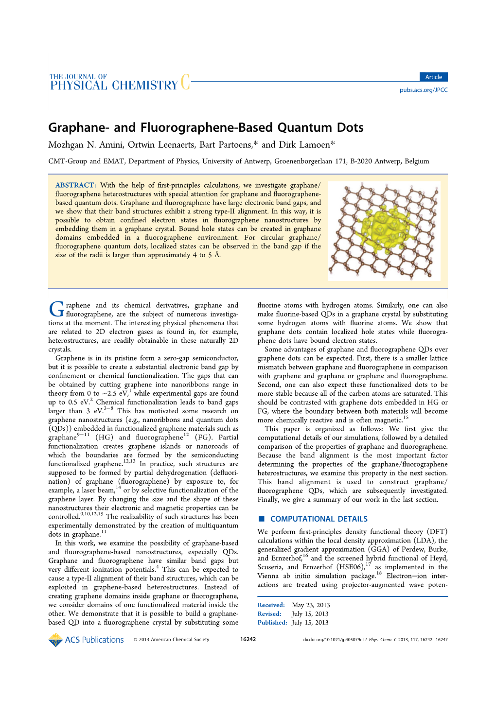 And Fluorographene-Based Quantum Dots Mozhgan N