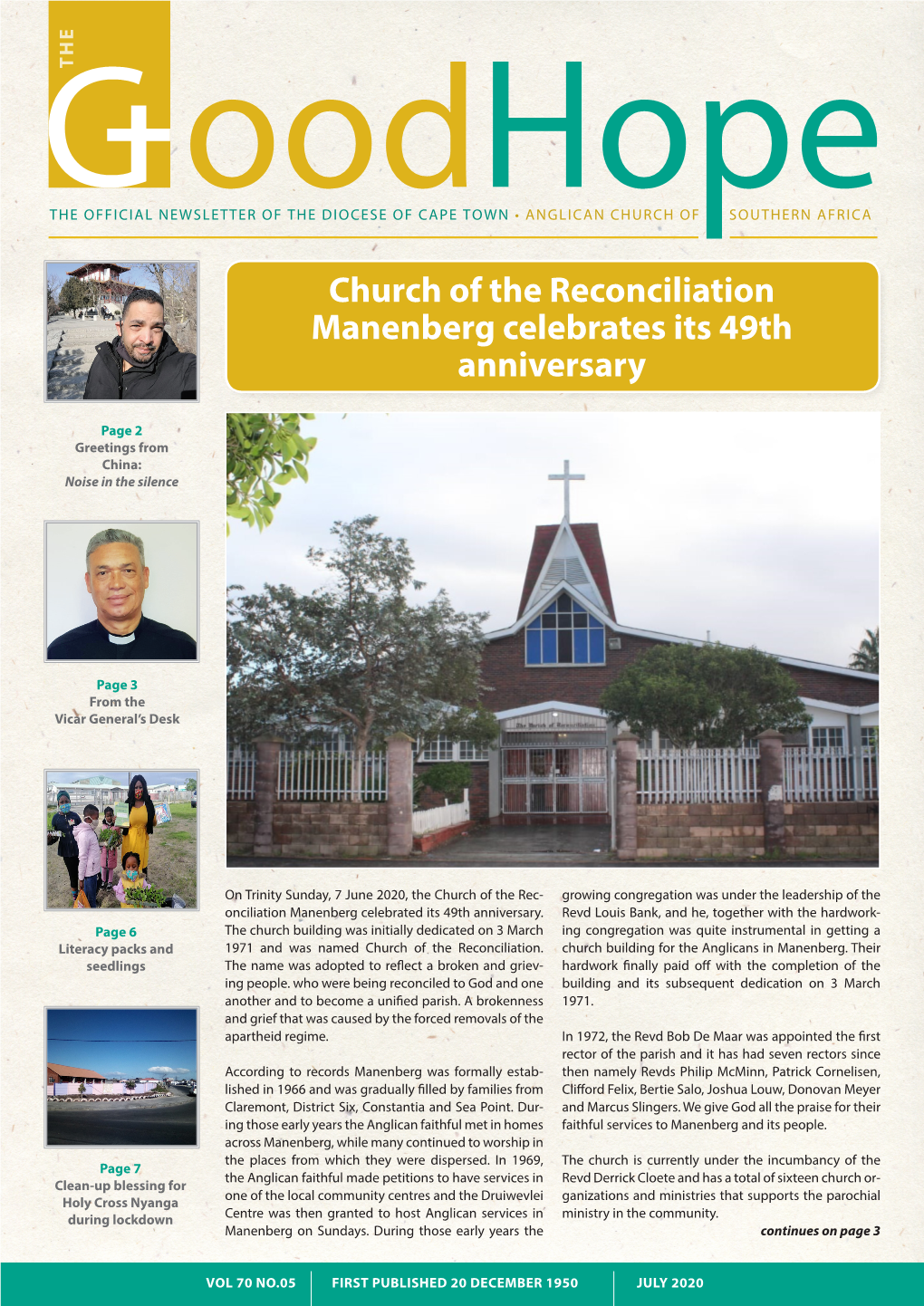 Church of the Reconciliation Manenberg Celebrates Its 49Th Anniversary