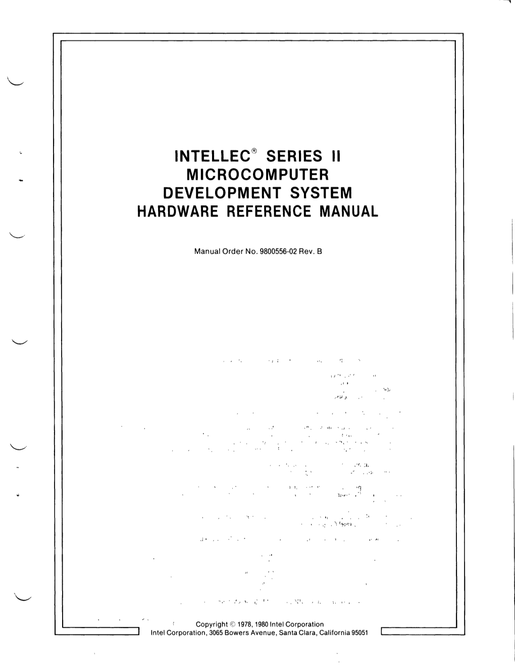 Intellec@ Series Ii Microcomputer Development System Hardware Reference Manual