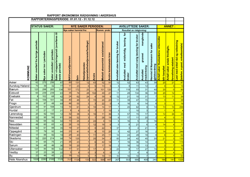 Rapport Økonomisk Rådgivning I Akershus Ko Mm