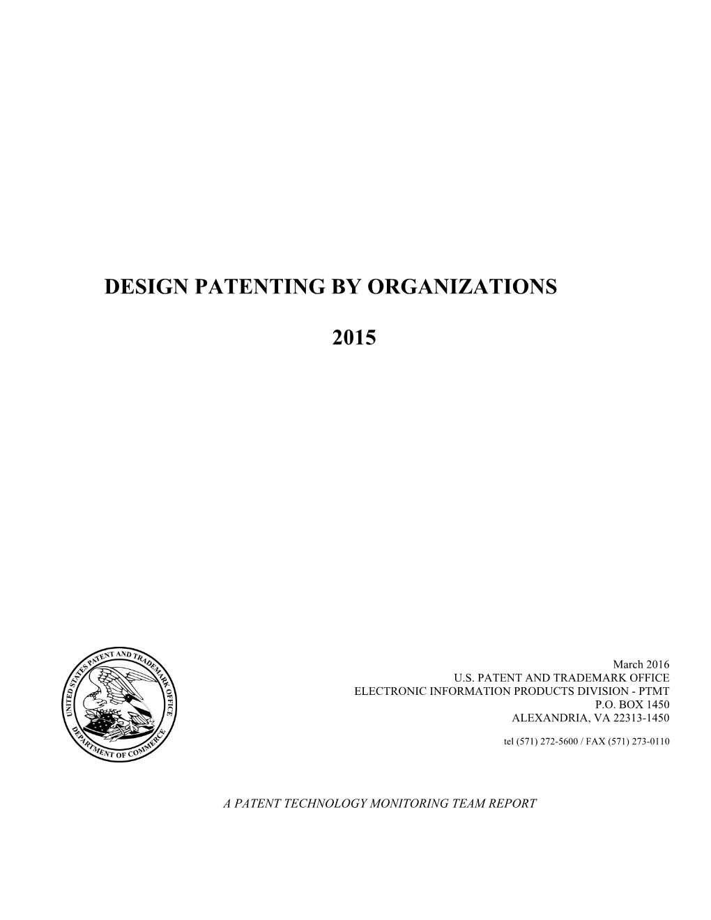 Design Patenting by Organizations 2015