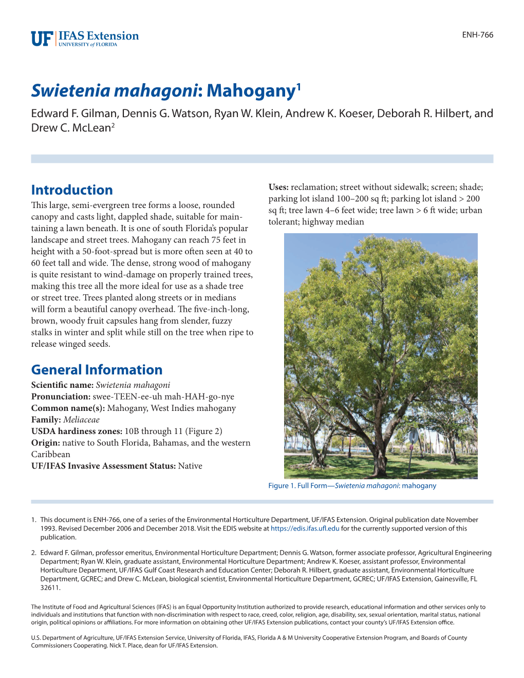 Swietenia Mahagoni: Mahogany1 Edward F