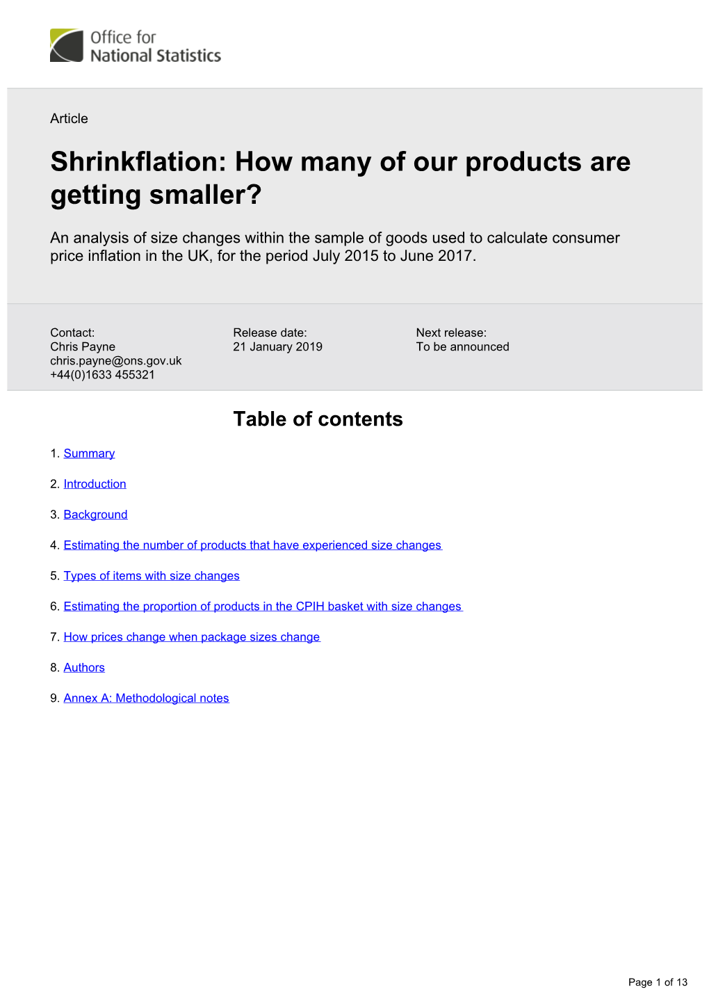 Shrinkflation: How Many of Our Products Are Getting Smaller?