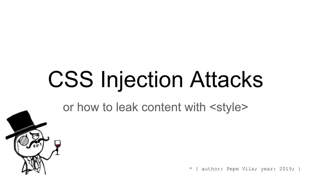 CSS Injection Attacks