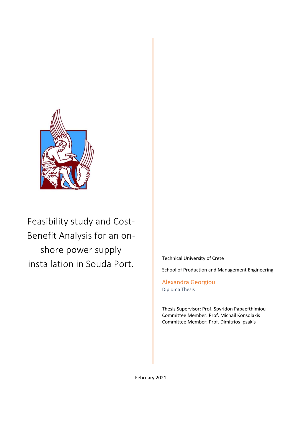 On-Shore Power Supply Feasibility Study and Cost-Benefit Analysis