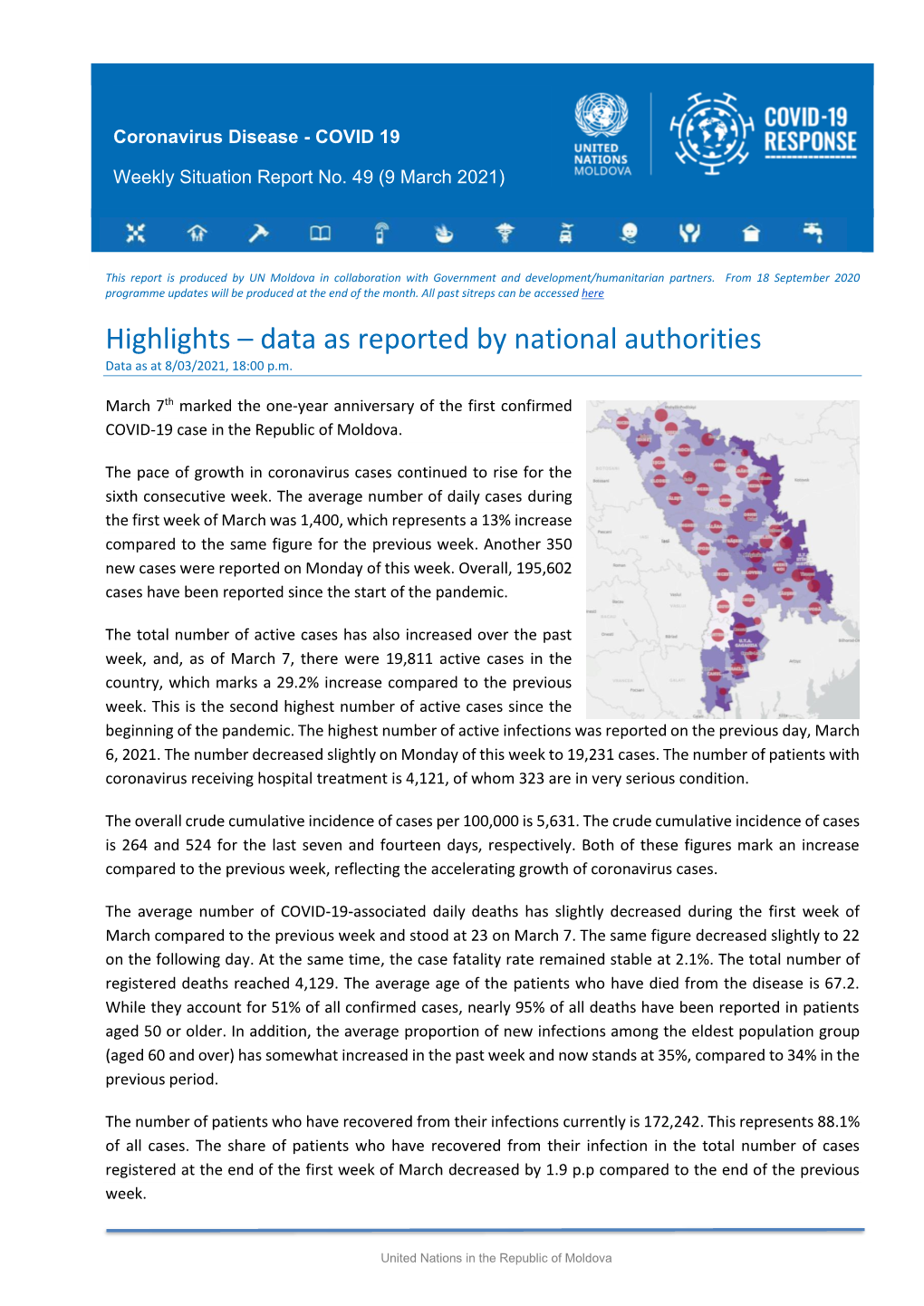 Highlights – Data As Reported by National Authorities Data As at 8/03/2021, 18:00 P.M