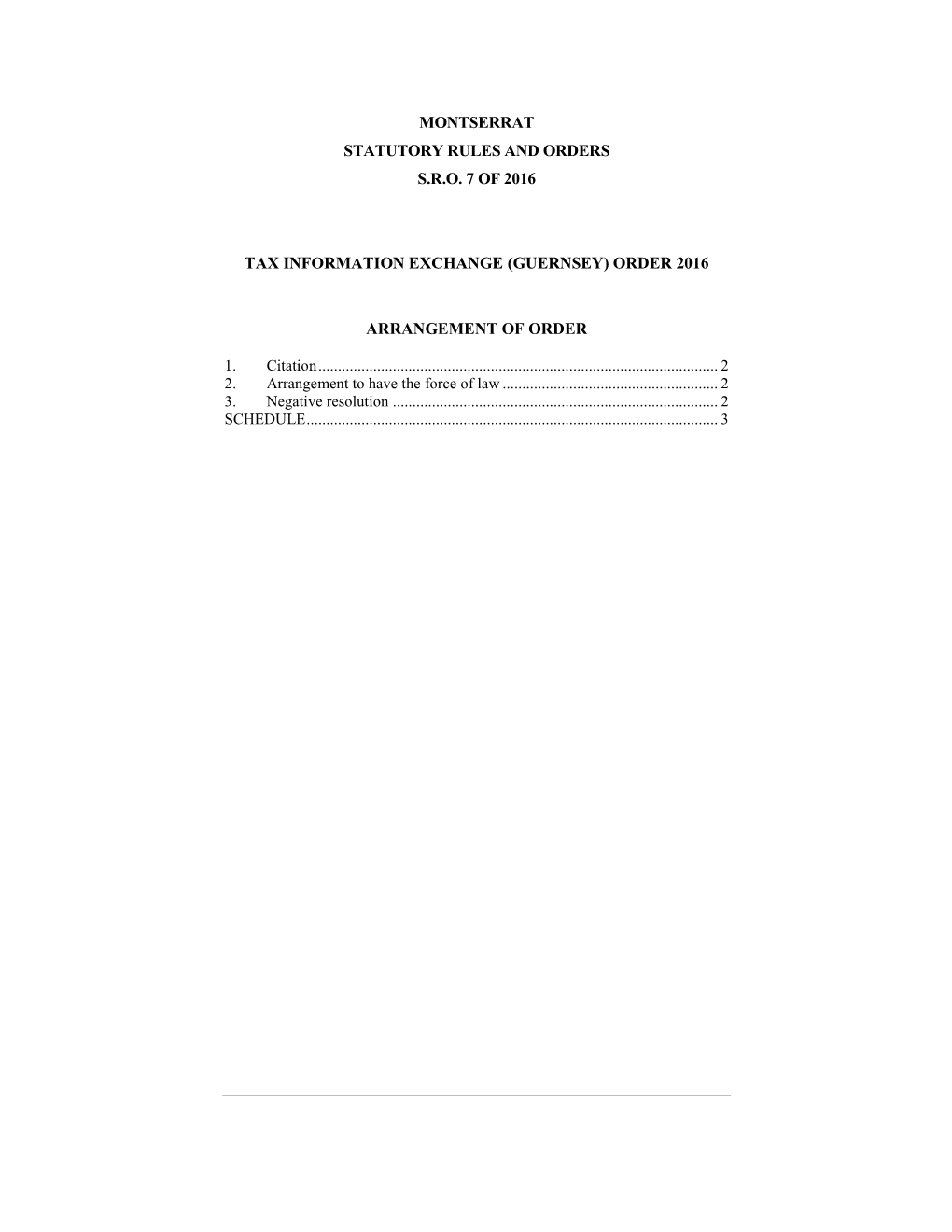 Tax Information Exchange Agreement (Ireland) Order, 2016 S