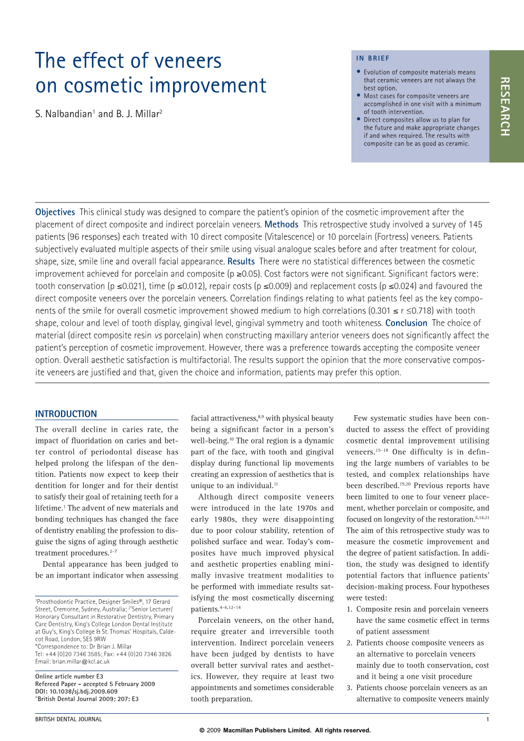 The Effect of Veneers on Cosmetic Improvement