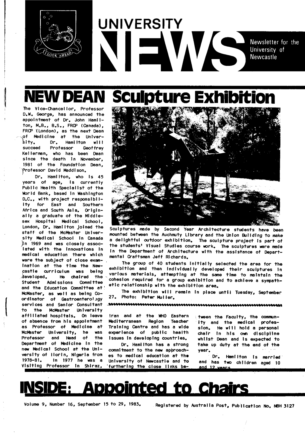 The University News, Vol. 9, No. 16, September 15-29, 1983