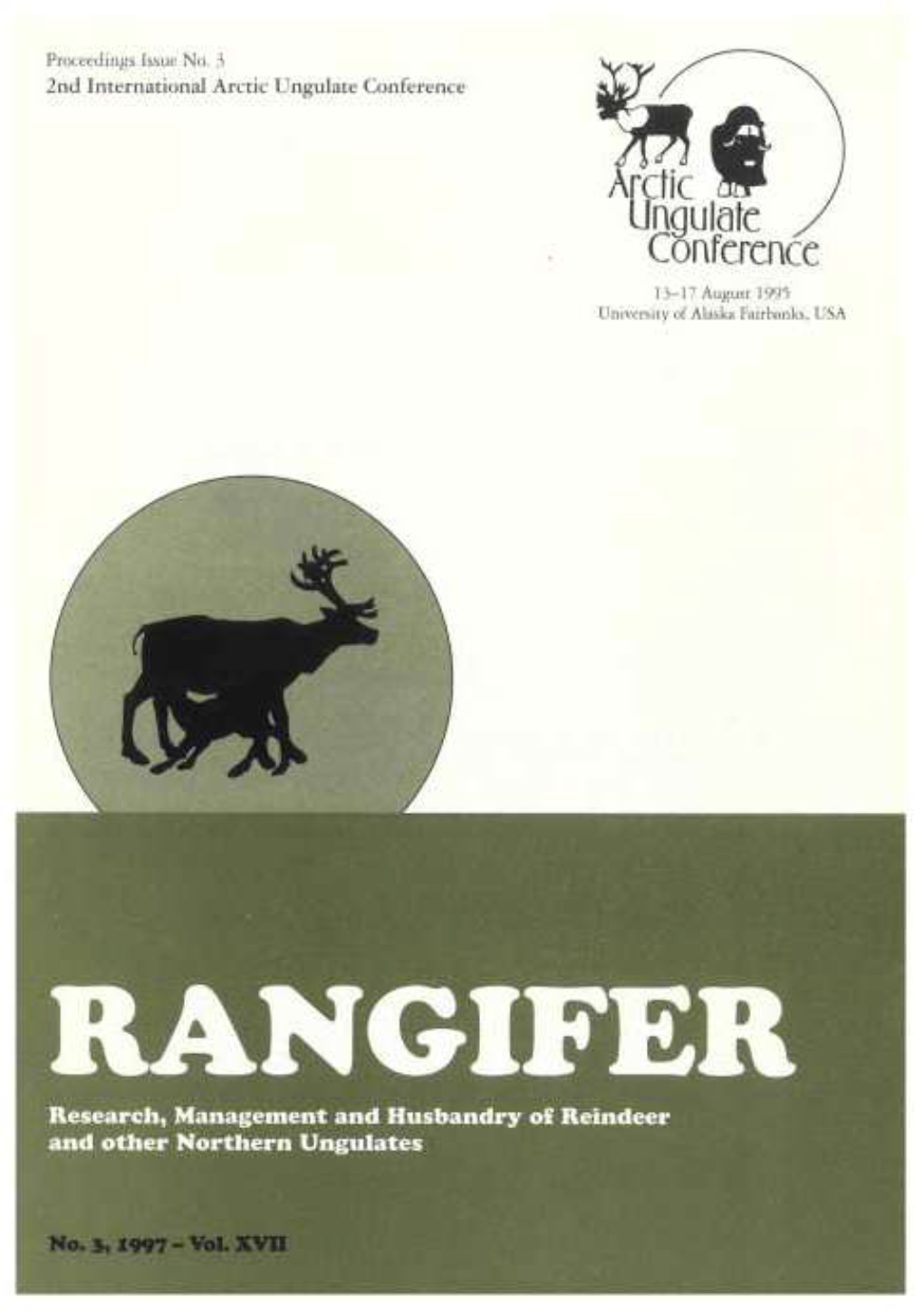 Research, Management and Husbandry Oe Reindeer and Oilier Northern Ungulates Rangifer Published By