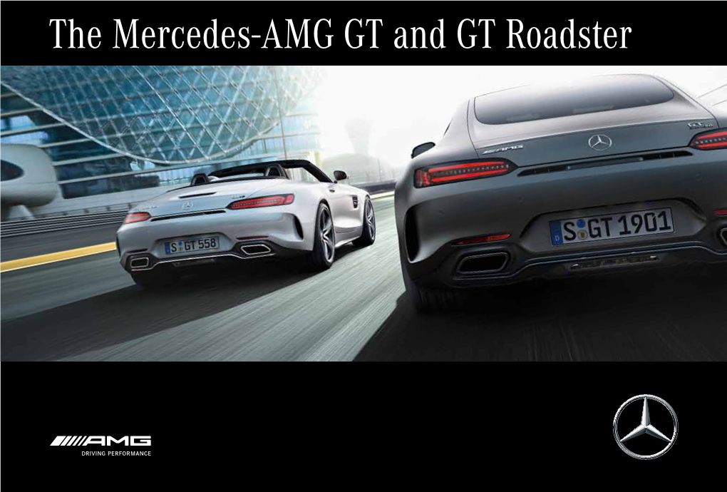 The Mercedes-AMG GT and GT Roadster the Mercedes-AMG GT and GT Roadster GT and GT Mercedes-AMG the 2