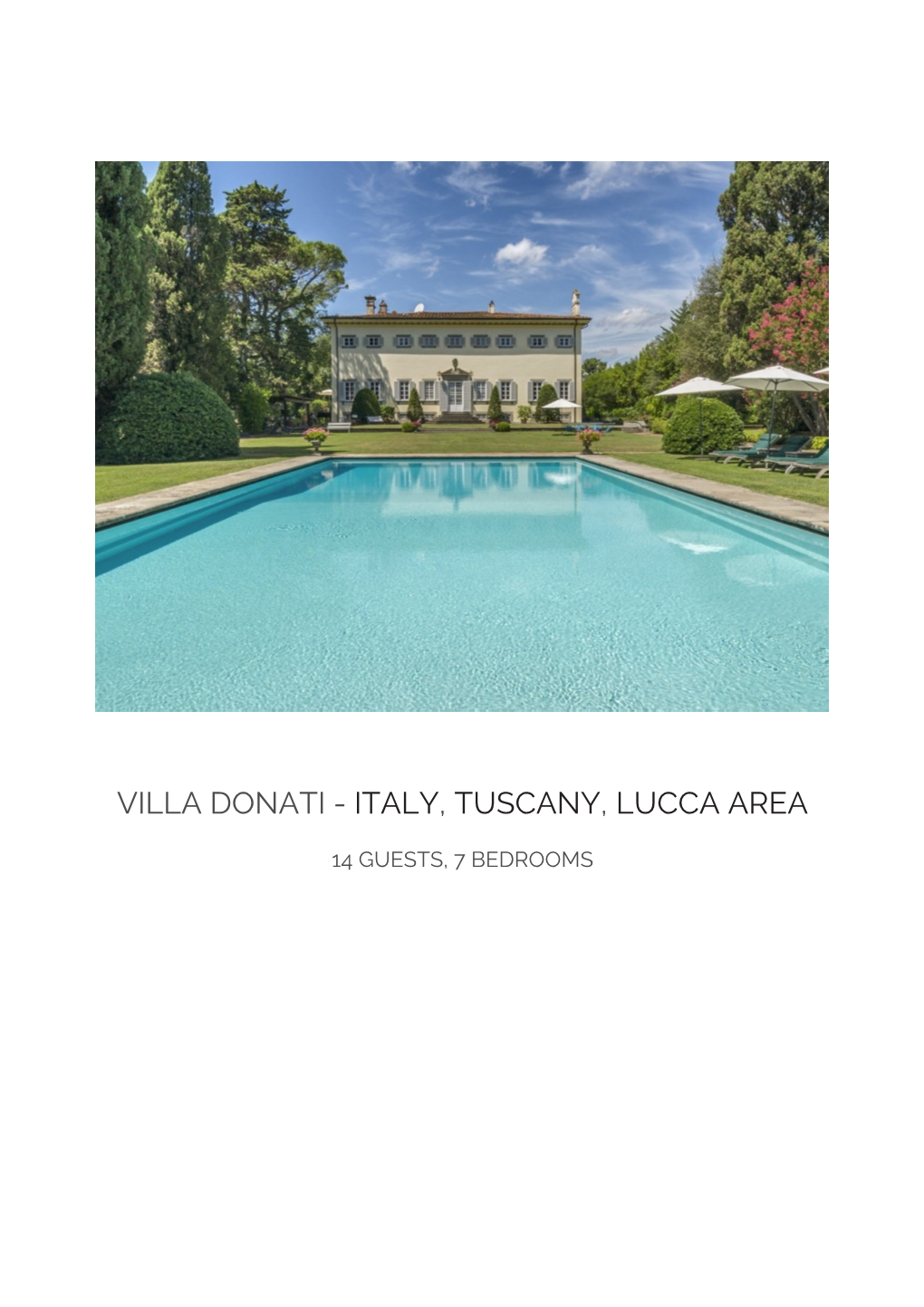 Villa Donati - Italy, Tuscany, Lucca Area