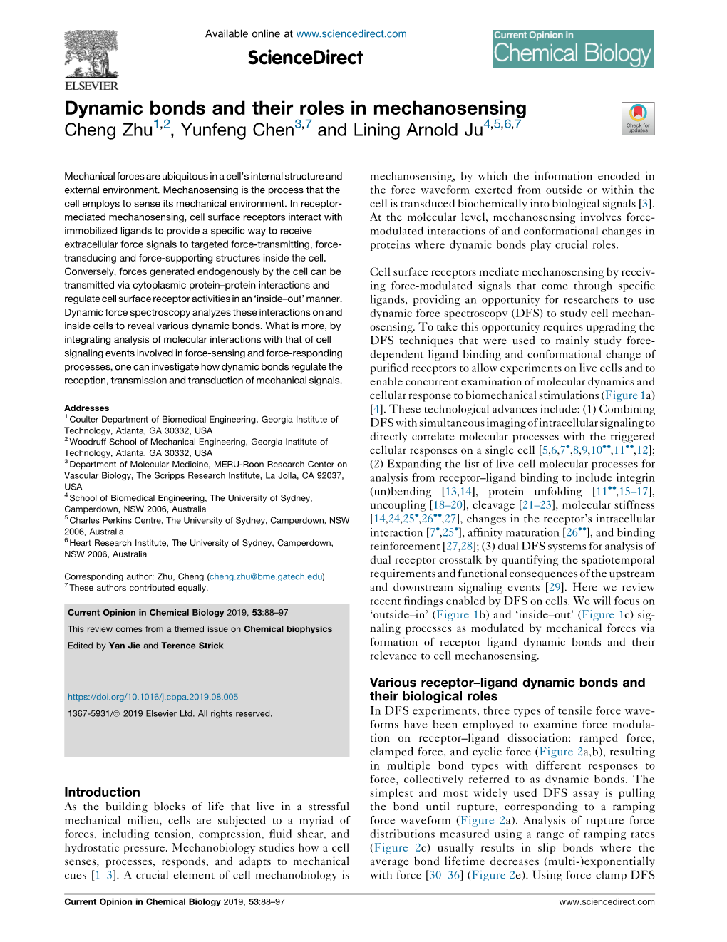 Dynamic Bonds and Their Roles in Mechanosensing