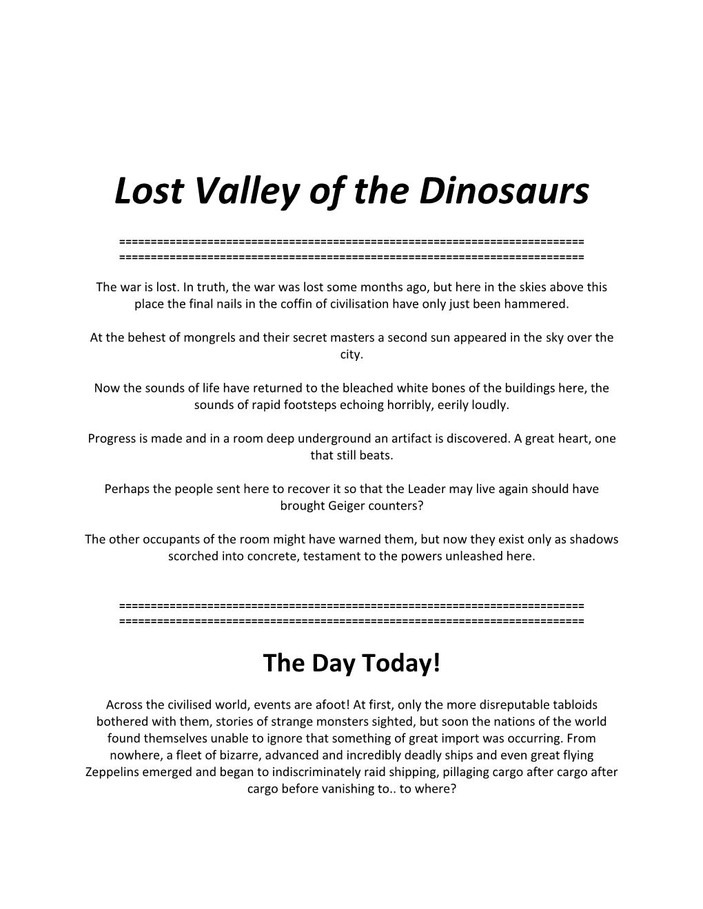 Lost Valley of the Dinosaurs