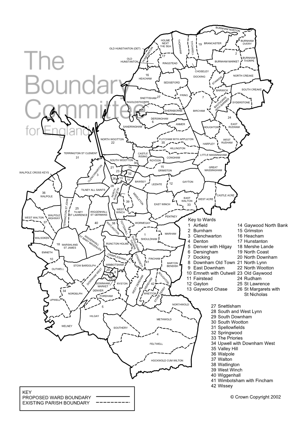 Key Proposed Ward Boundary Existing Parish