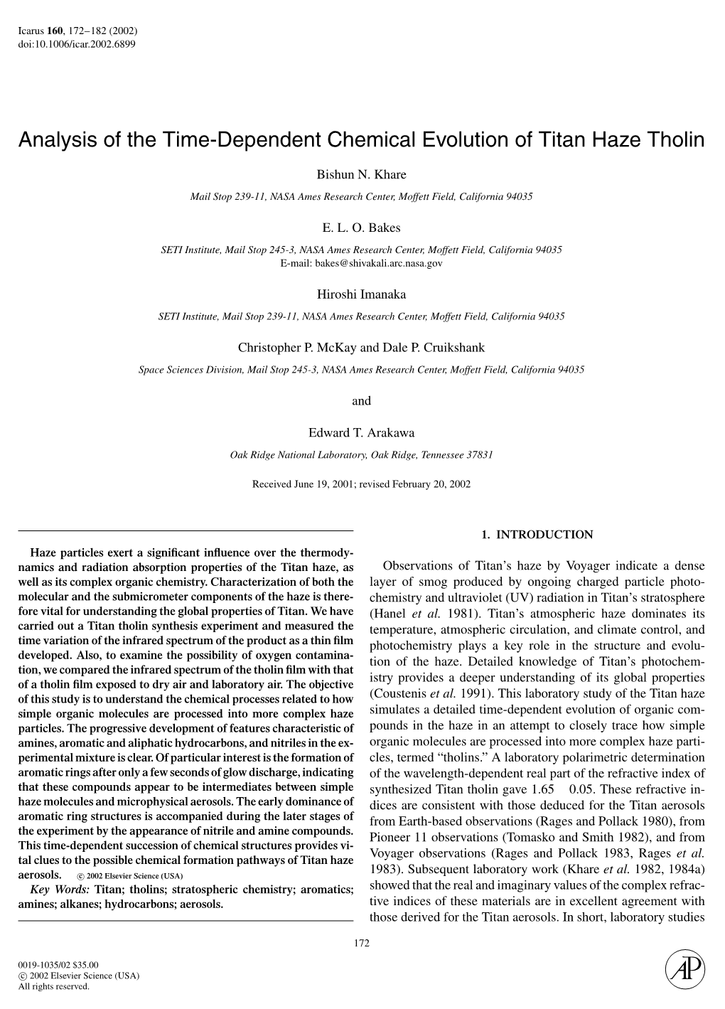 Analysis of the Time-Dependent Chemical Evolution of Titan Haze Tholin