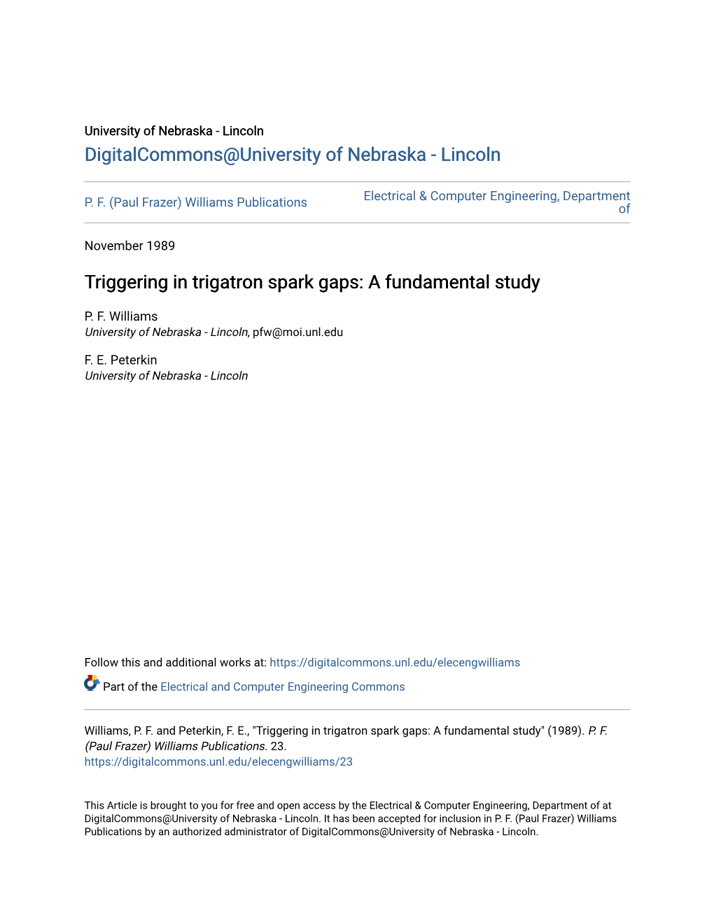 Triggering in Trigatron Spark Gaps: a Fundamental Study