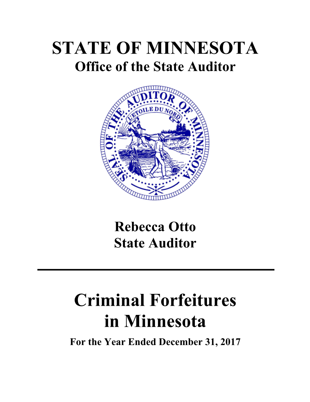 2017 Criminal Forfeitures in Minnesota