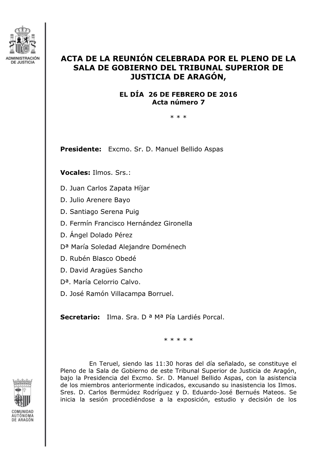 Tribunal Superior De Justicia De Aragón