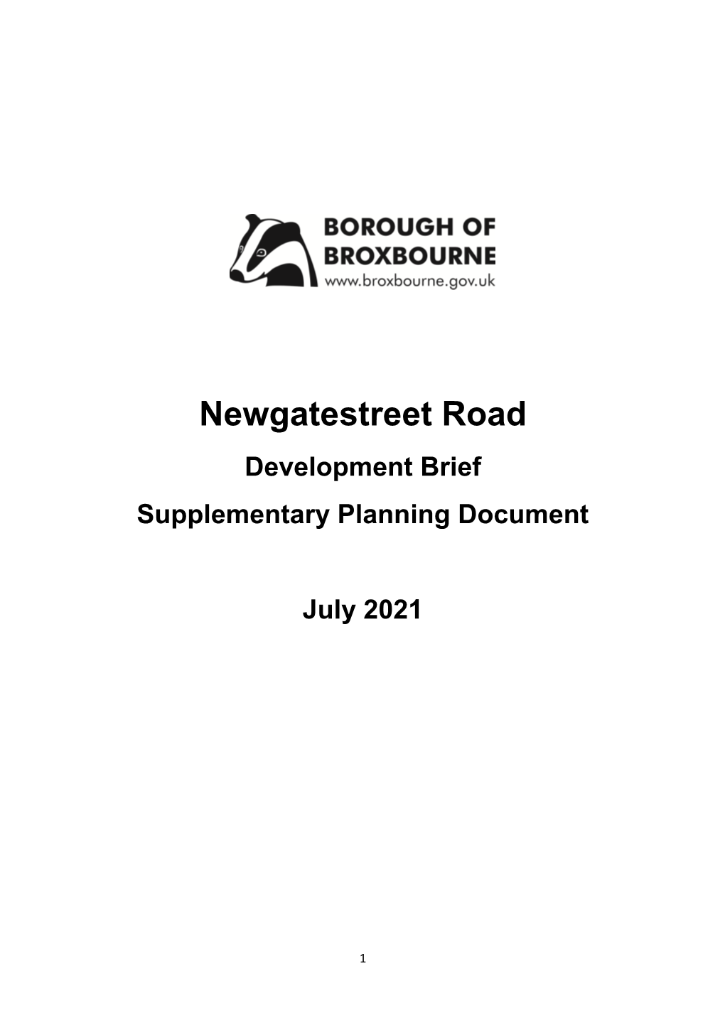 Newgatestreet Road Development Brief Supplementary Planning Document