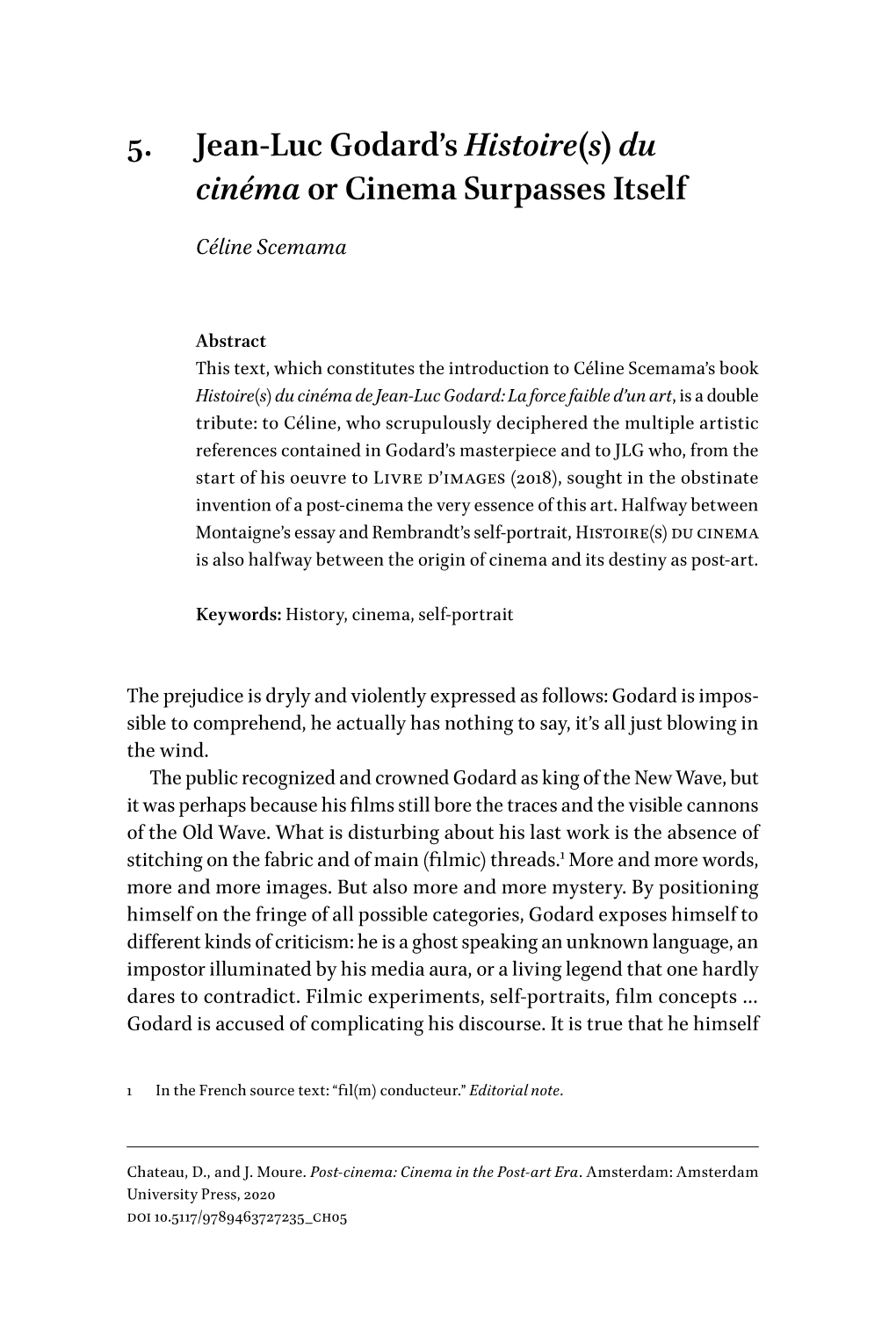 5. Jean-Luc Godard's Histoire(S) Du Cinéma Or Cinema Surpasses Itself