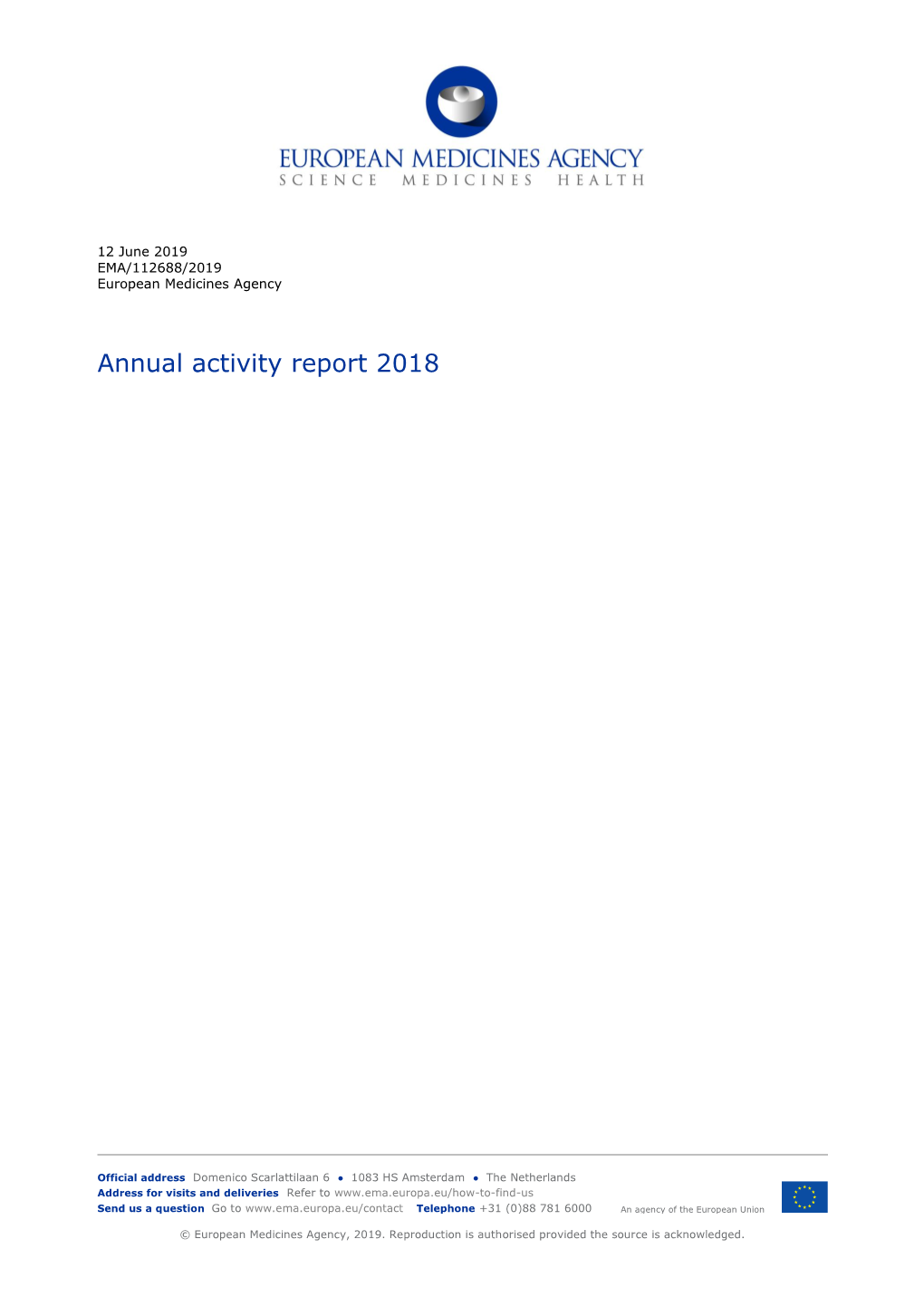 B.03 Annual Activity Report 2018