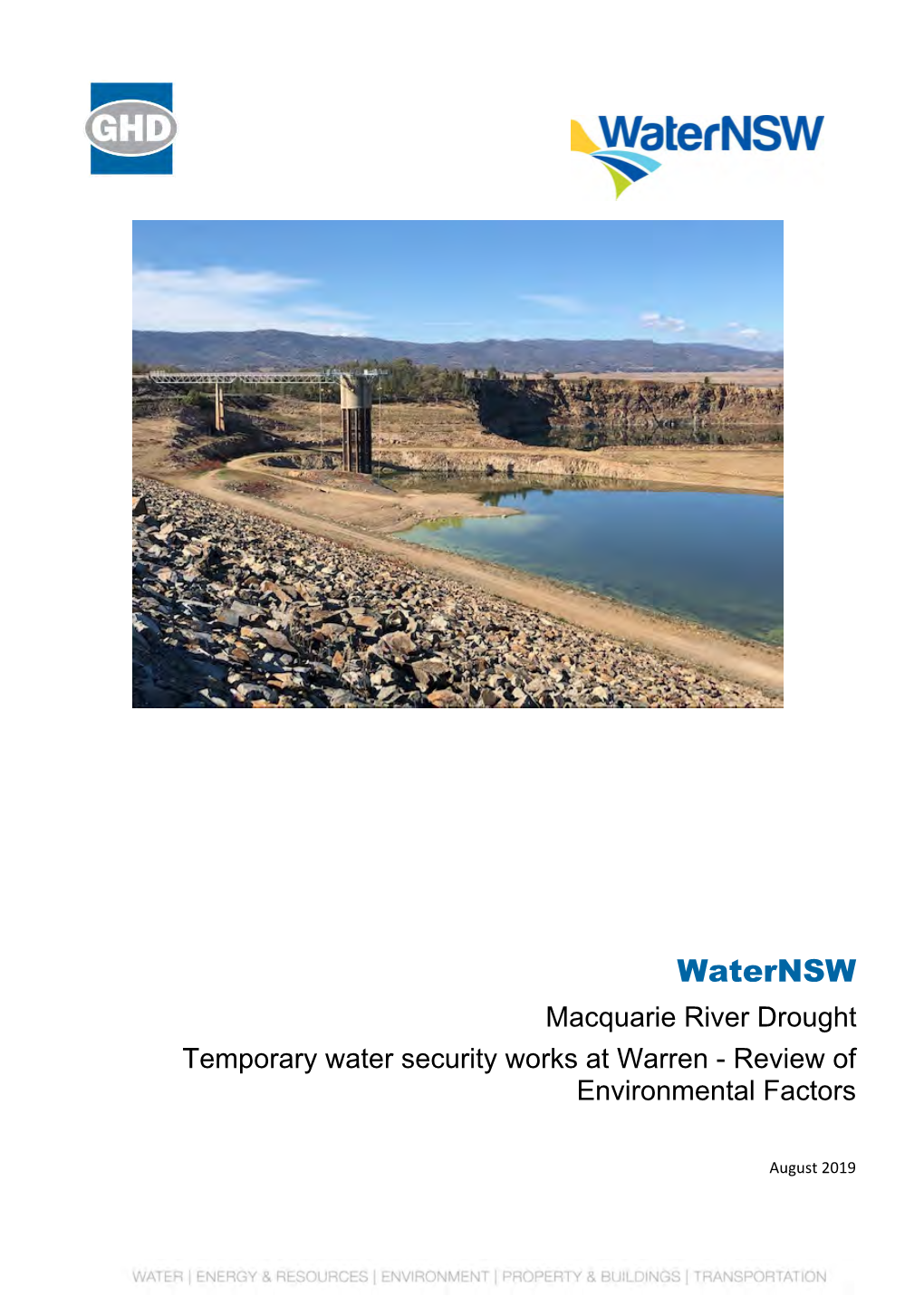 Macquarie River Drought Temporary Water Security Works at Warren - Review of Environmental Factors