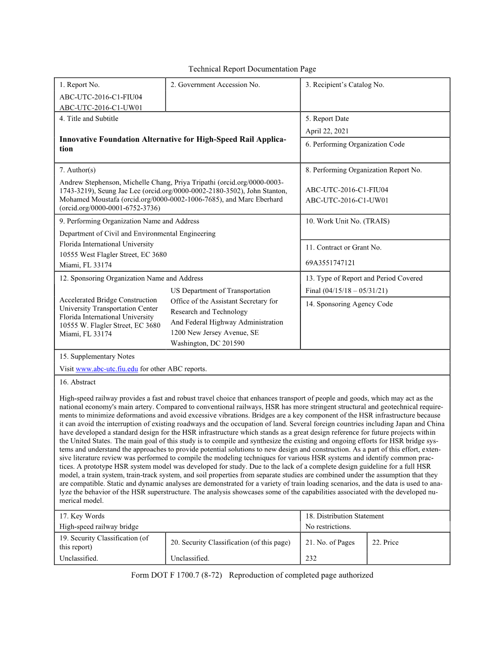 ABC-UTC Final Report