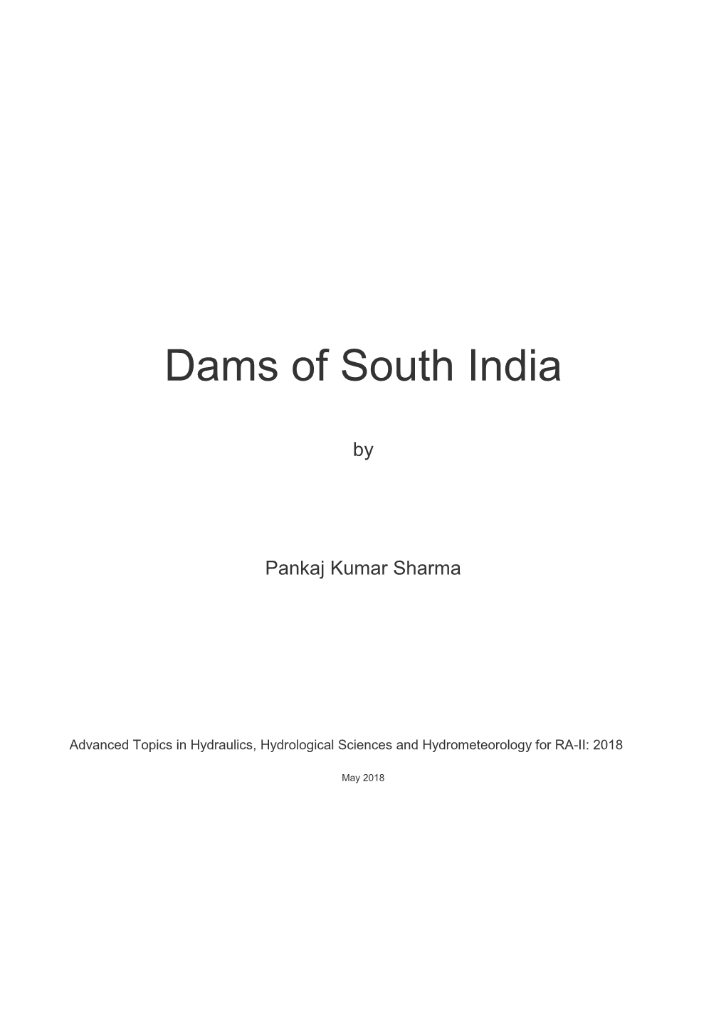 Dams of South India