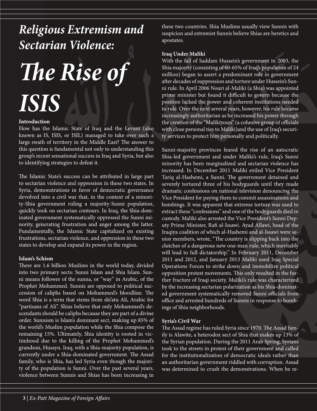 The Rise of ISIS