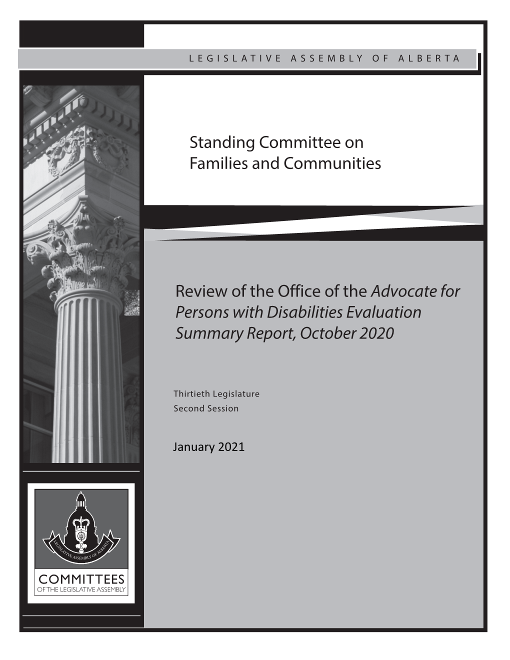 Review of the Office of the Advocate for Persons with Disabilities Evaluation Summary Report, October 2020