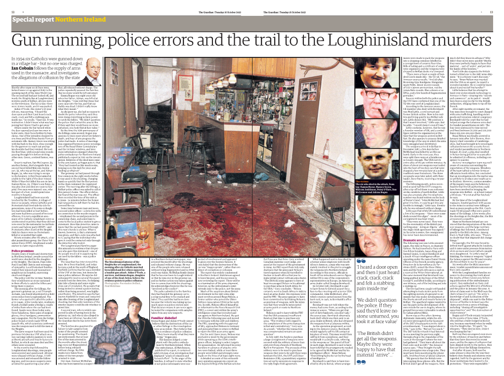 Special Report Northern Ireland Gun Running, Police Errors and the Trail to the Loughinisland Murders