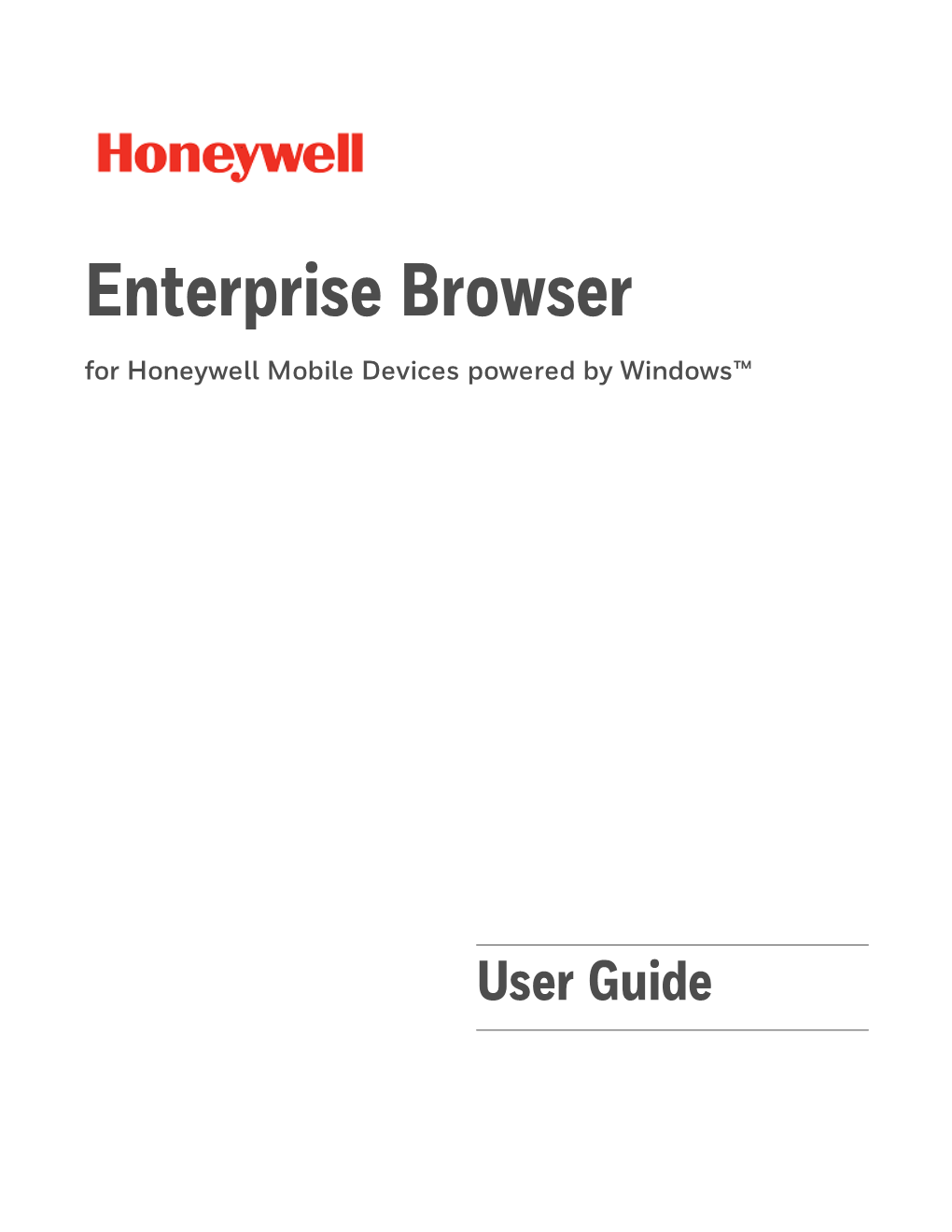 Enterprise Browser for Windows User Guide