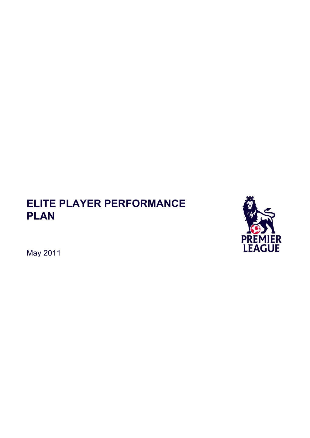 Elite Player Performance Plan