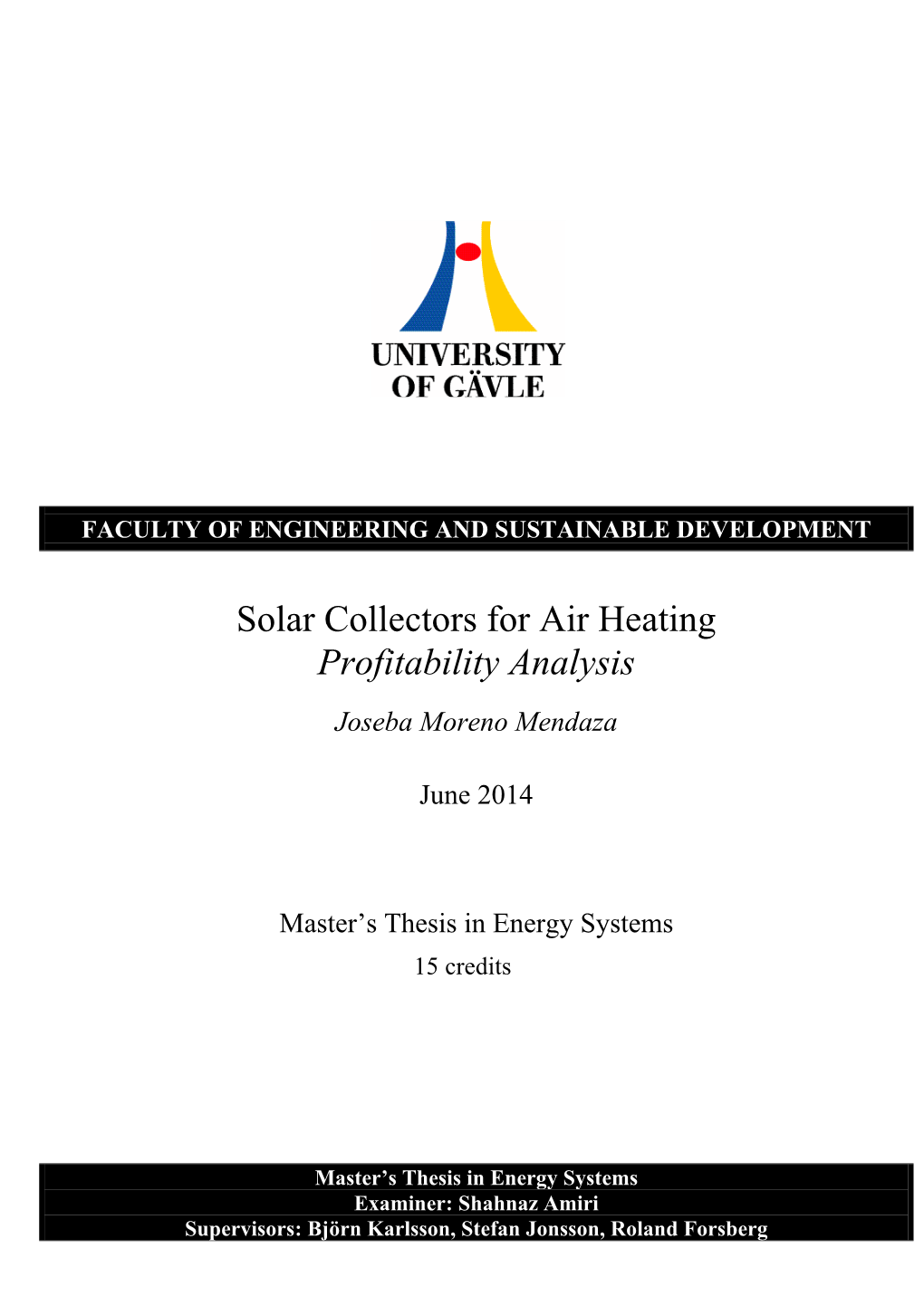Solar Collectors for Air Heating Profitability Analysis