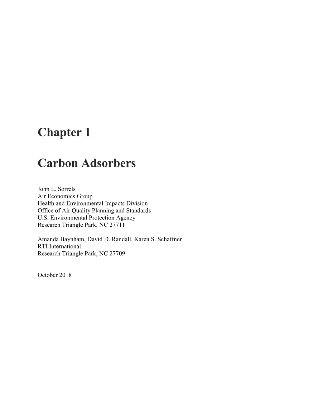 Carbon Adsorbers