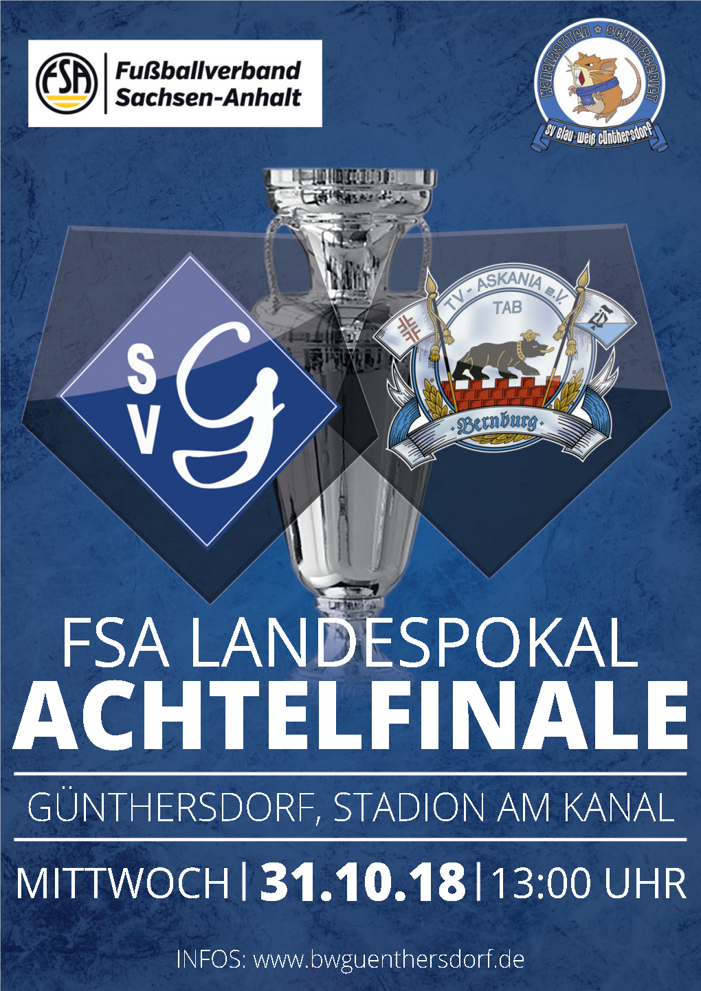 Landespokal Achtelfinale: SV Blau