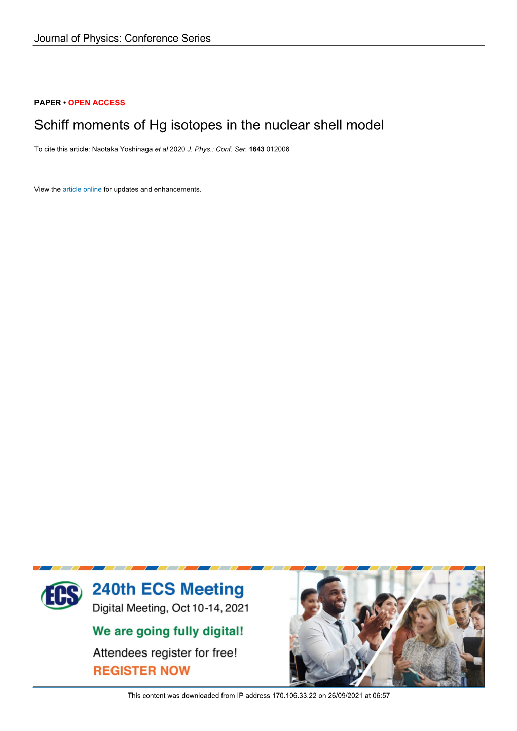 Schiff Moments of Hg Isotopes in the Nuclear Shell Model