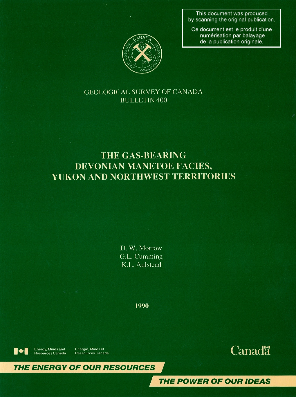 The Gas-Bearing Devonian Manetoe Facies, Yukon and Northwest Territories